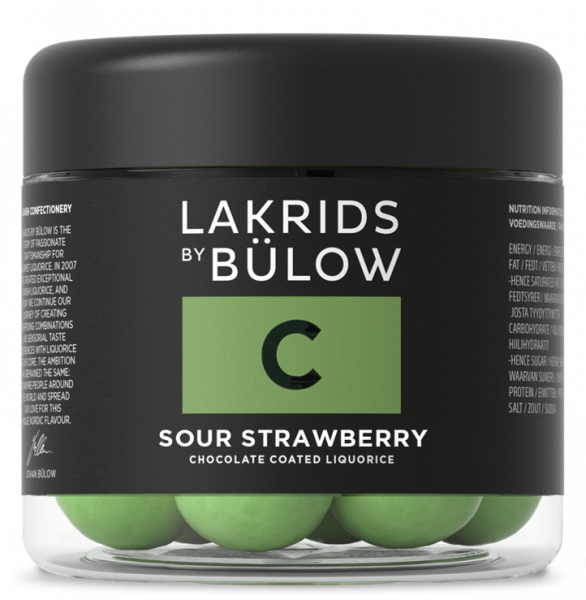 Lakritz mit Schokolade C - SOUR STRAWBERRY 125g